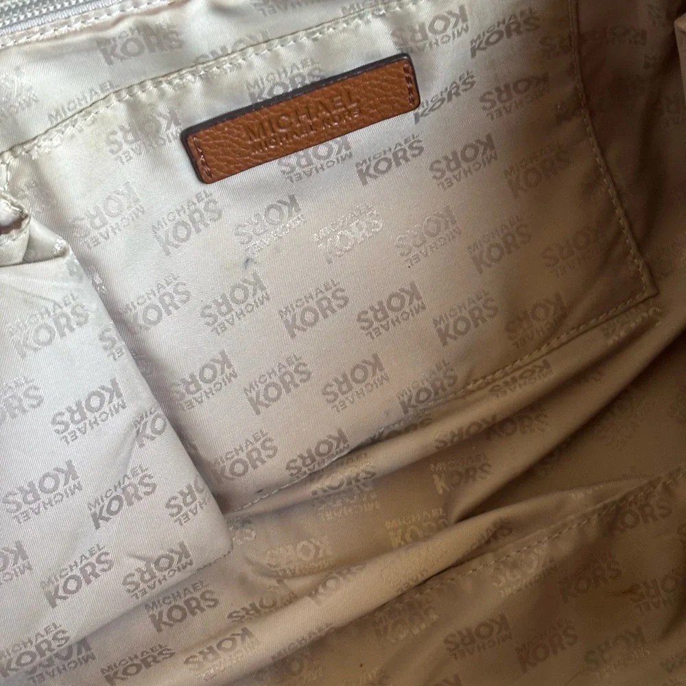 Michael Kors Timeless Brown Leather Satchel - Picture 14 of 16